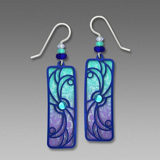 Aqua & Violet Ombre Earrings