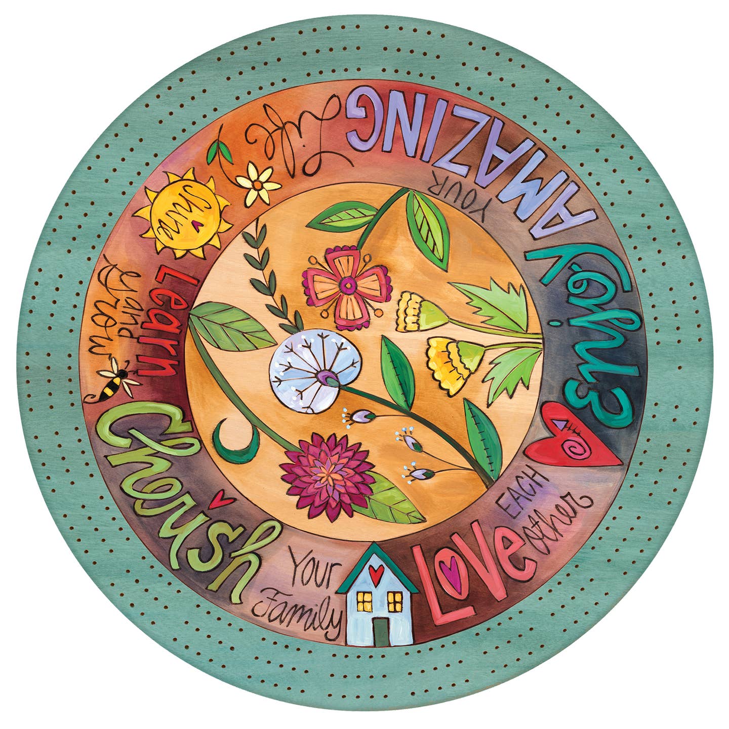 Cribbage Lazy Susan-Double Run of Fun (Printed)