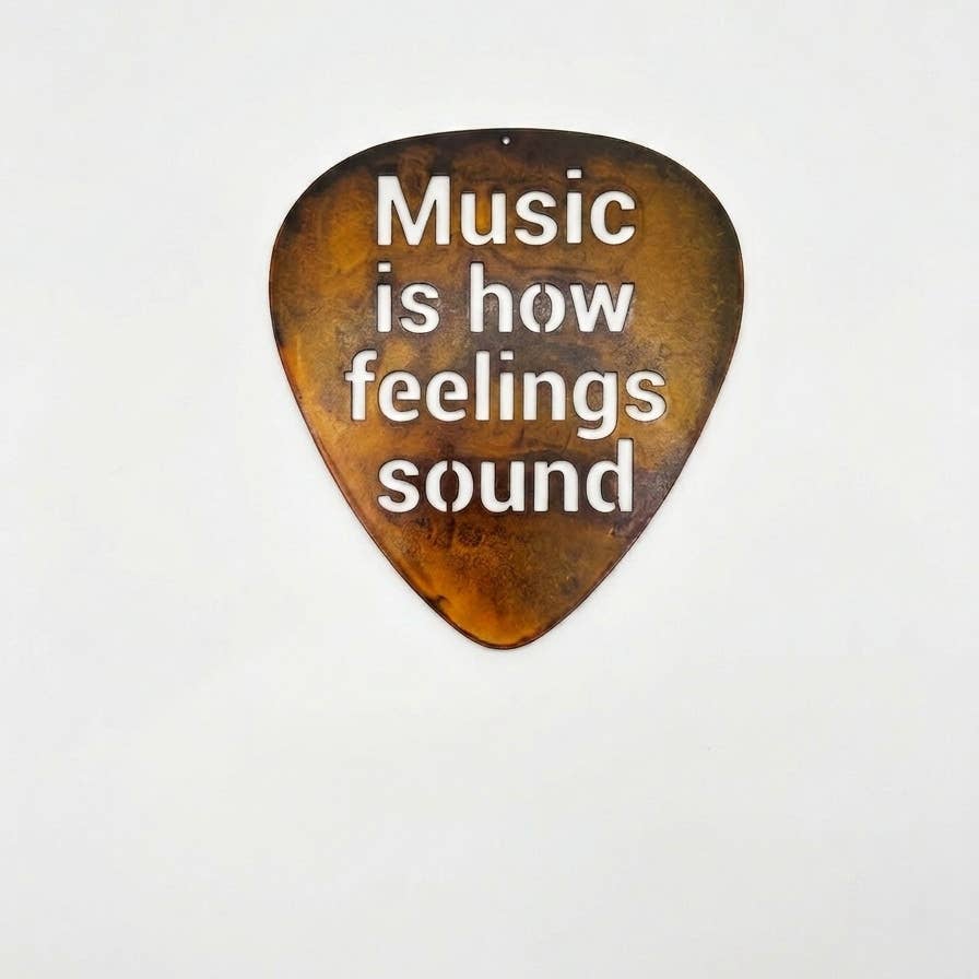 Guitar Pick Metal Wall Art