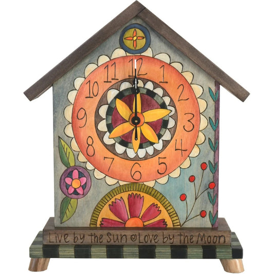 Mantel Clock-Contemporary Floral