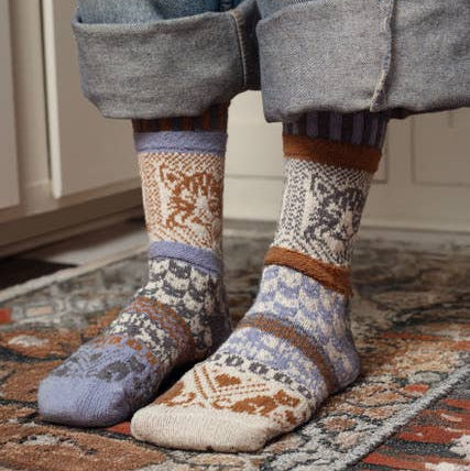 Mismatched Crew Socks-Cat Rescue