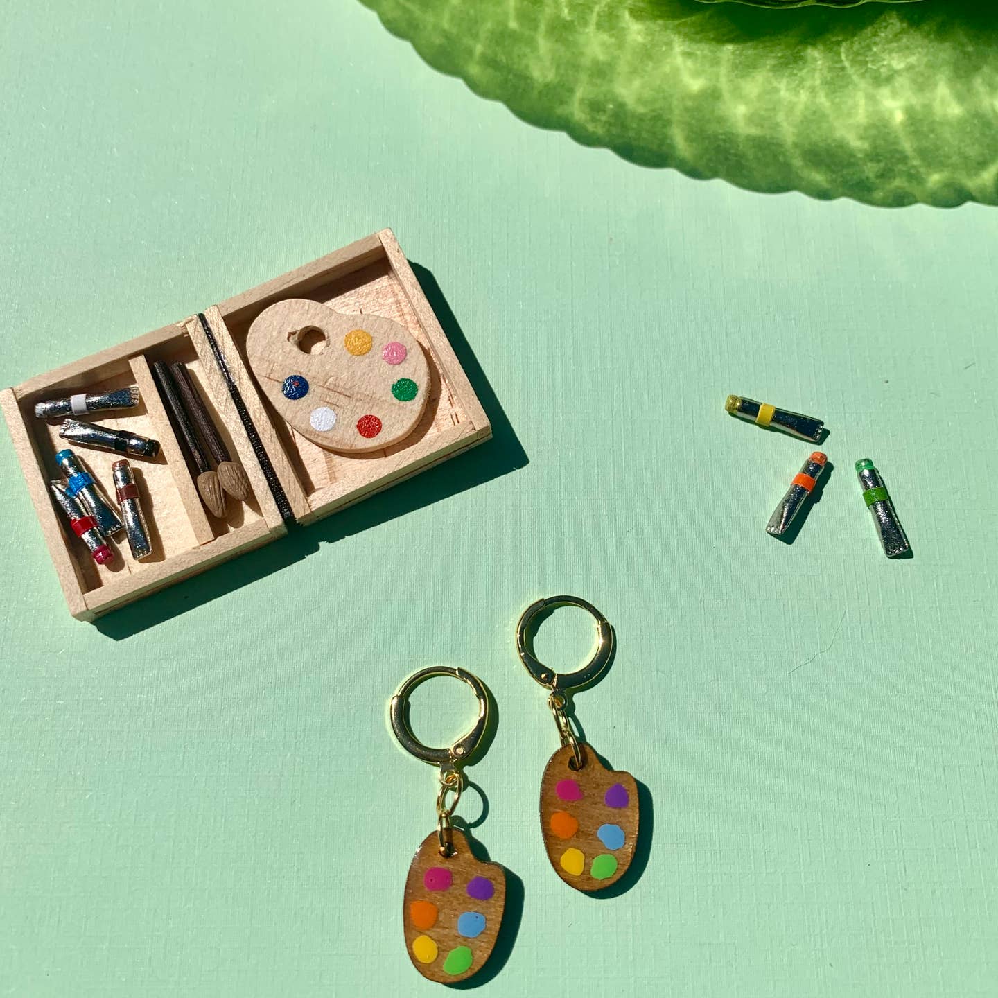 Paint Palette Earrings-Mini