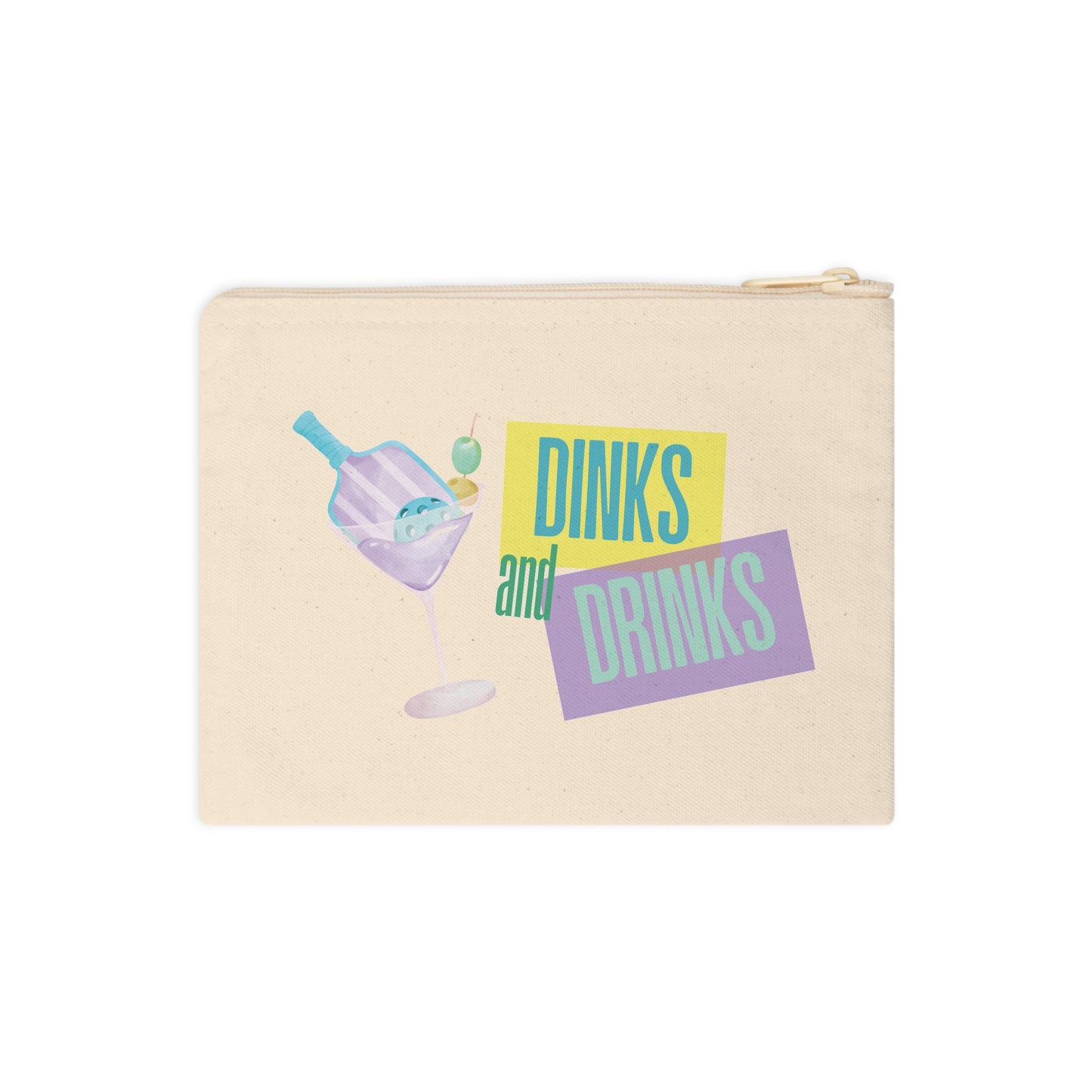 Zipper Pouch-Pickleball Dinks & Drinks