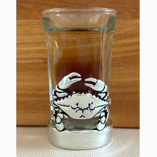 Blue Crab Shot Glass