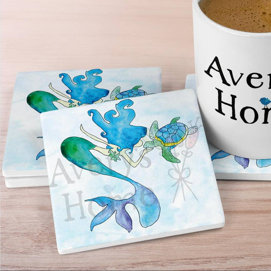 Coaster-Mermaid & Turtle