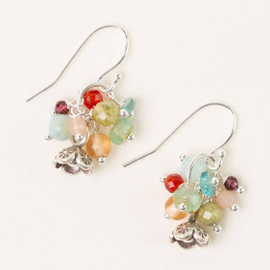 Gentle Breeze Cluster Earrings