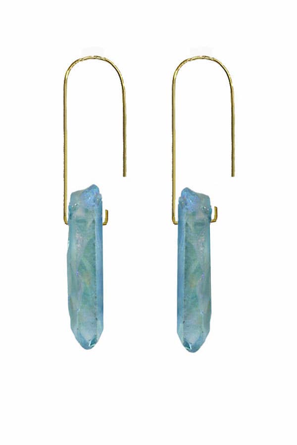 Arctic Quartz Dangle Earrings