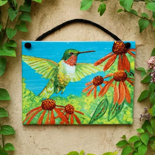 Hummingbird Garden Tile