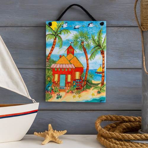 Beach Cottage Welcome Tile