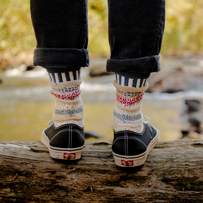 Mismatched Crew Socks-Bateau Mouche