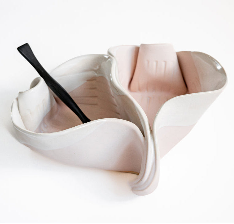 Pistachio Dish-Double Bowl