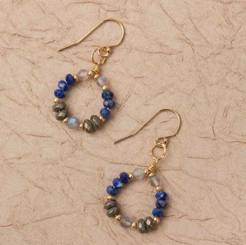 Blue Moon Hoop Earrings