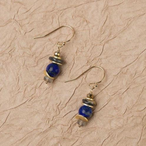 Blue Moon Simple Earrings