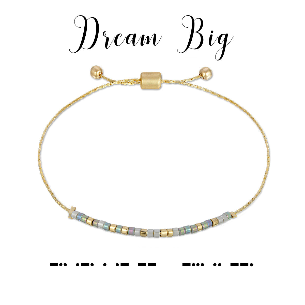 Morse Code Bracelet-Dream Big