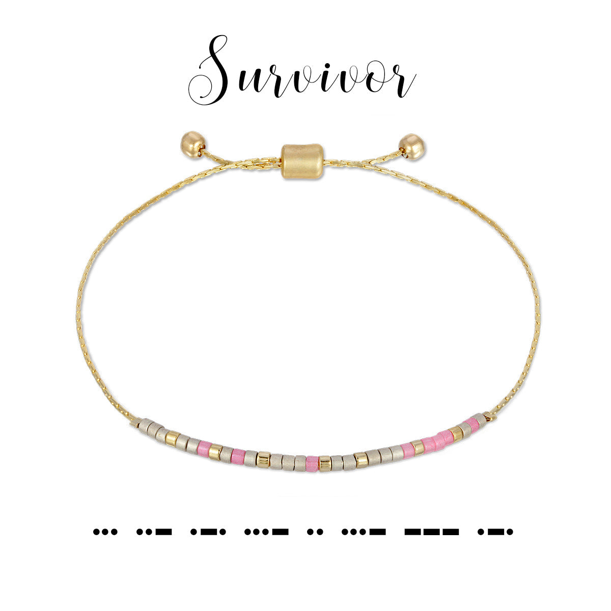 Morse Code Bracelet-Survivor