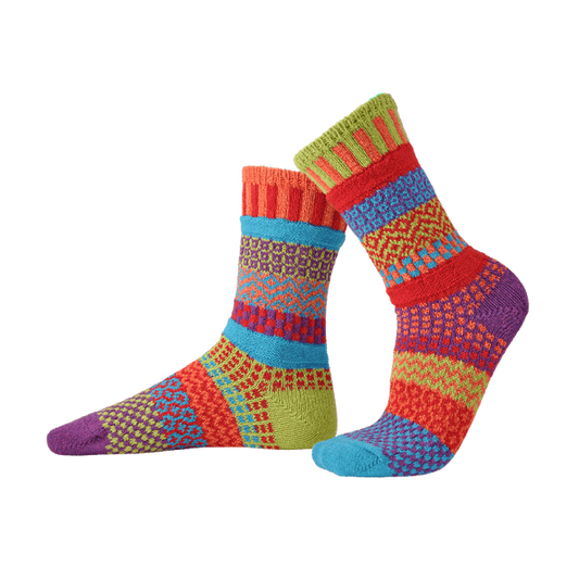Mismatched Crew Socks-Cosmos