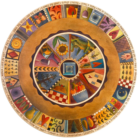 Dining Table-48" Round-Block Icons