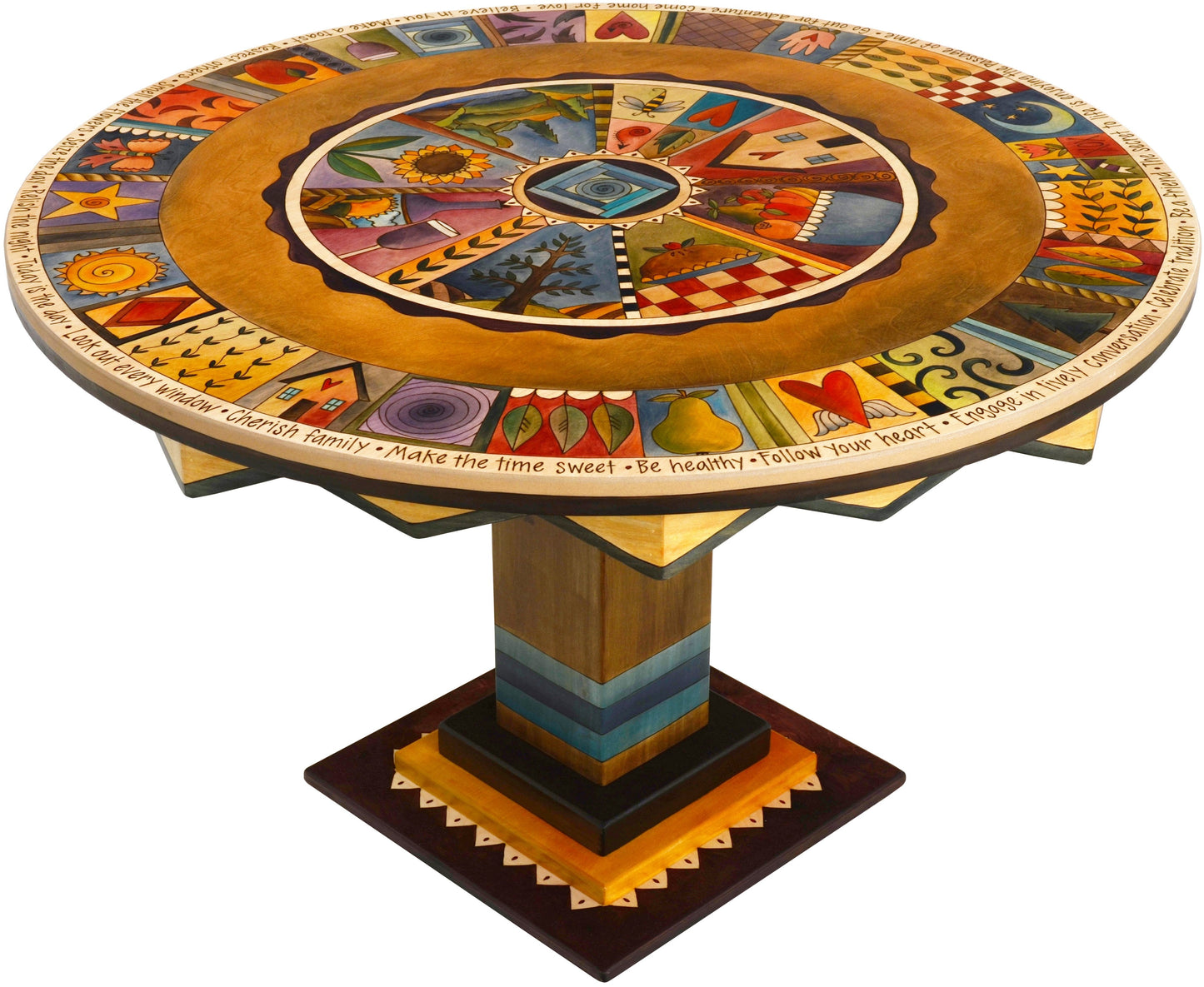 Dining Table-48" Round-Block Icons