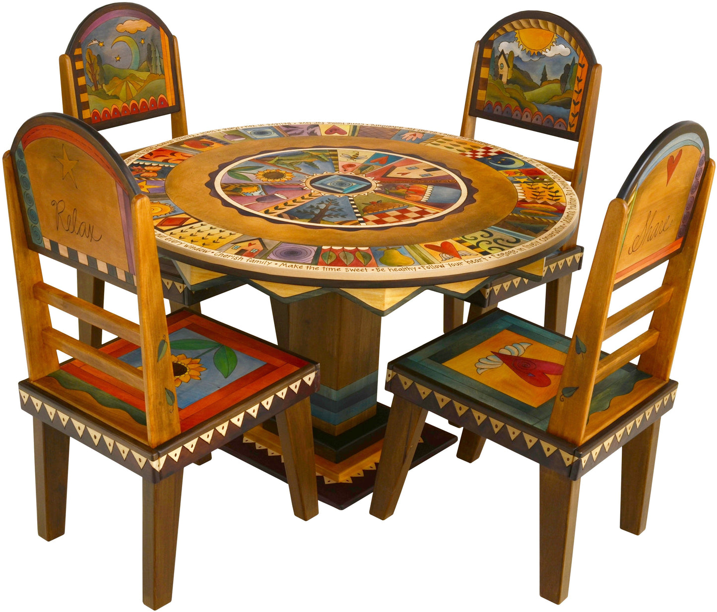 Dining Table-48" Round-Block Icons