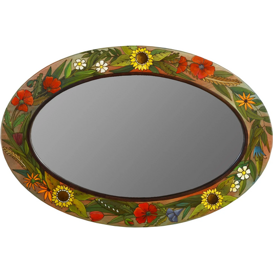 Oval Mirror-Flower Garden