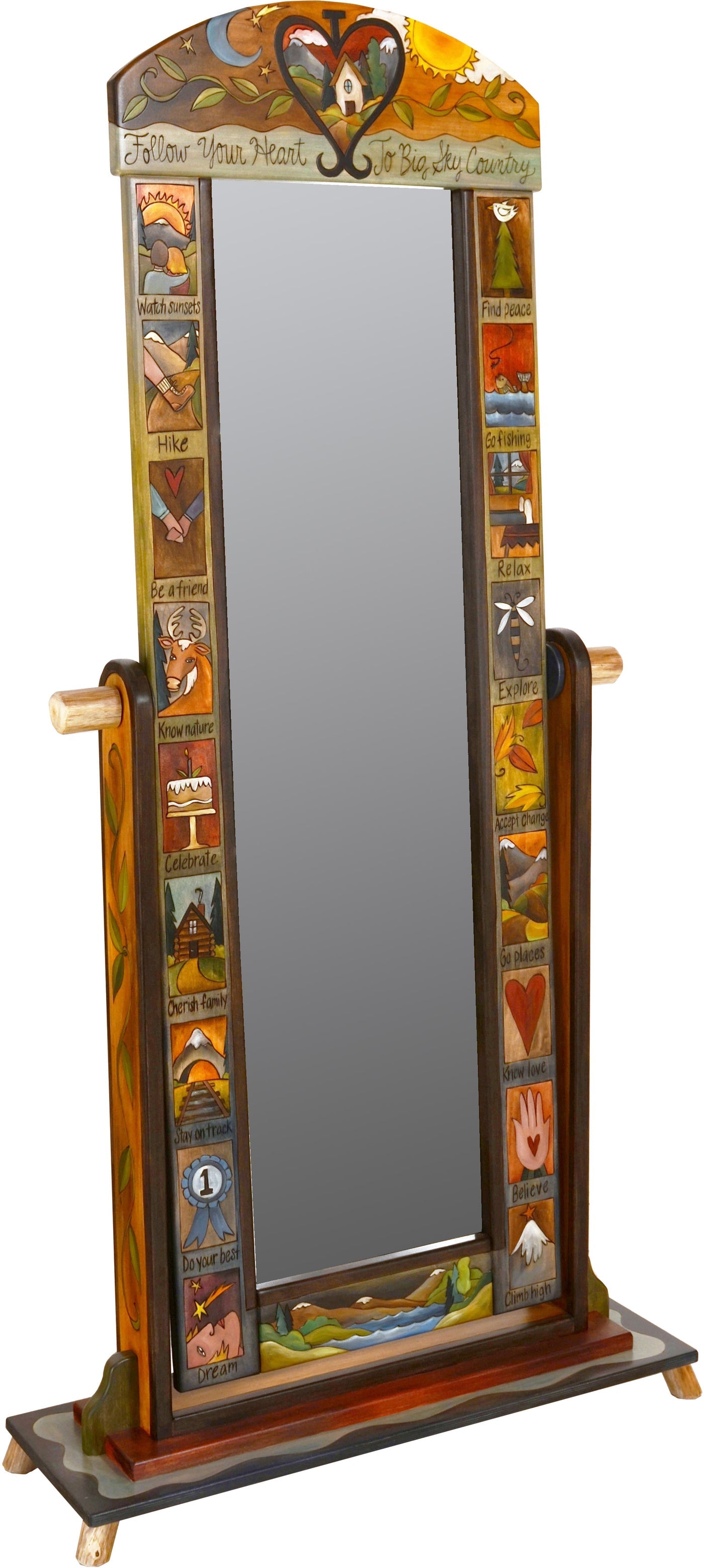 Wardrobe Mirror on Stand-Big Sky Country