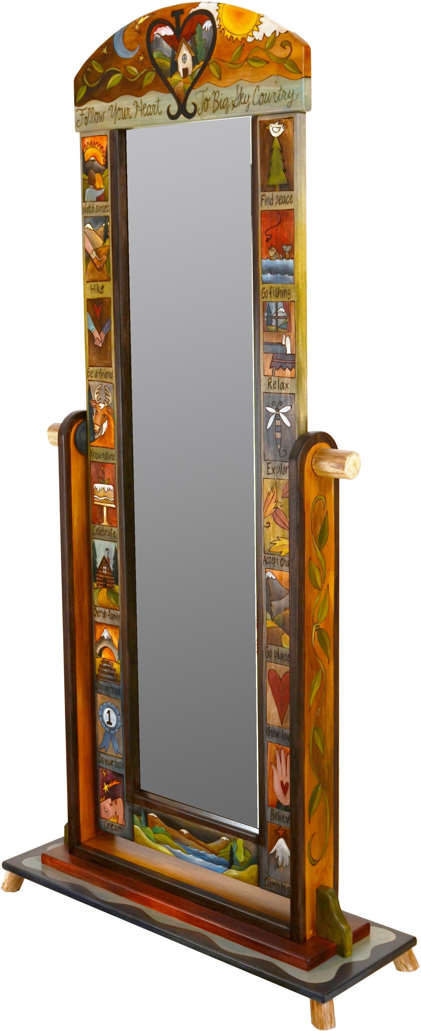 Wardrobe Mirror on Stand-Big Sky Country