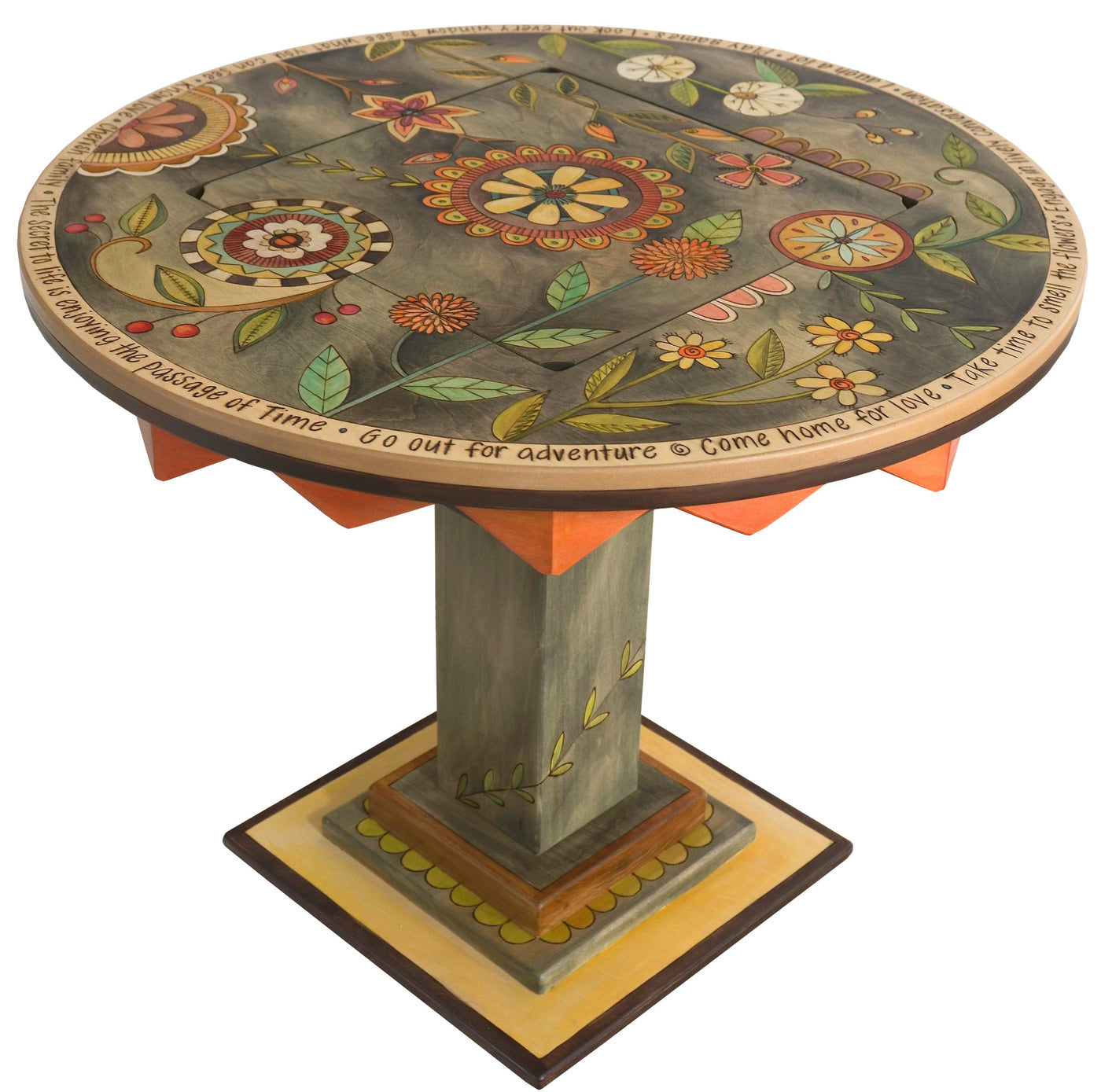 Flip-top Game Table-Floral