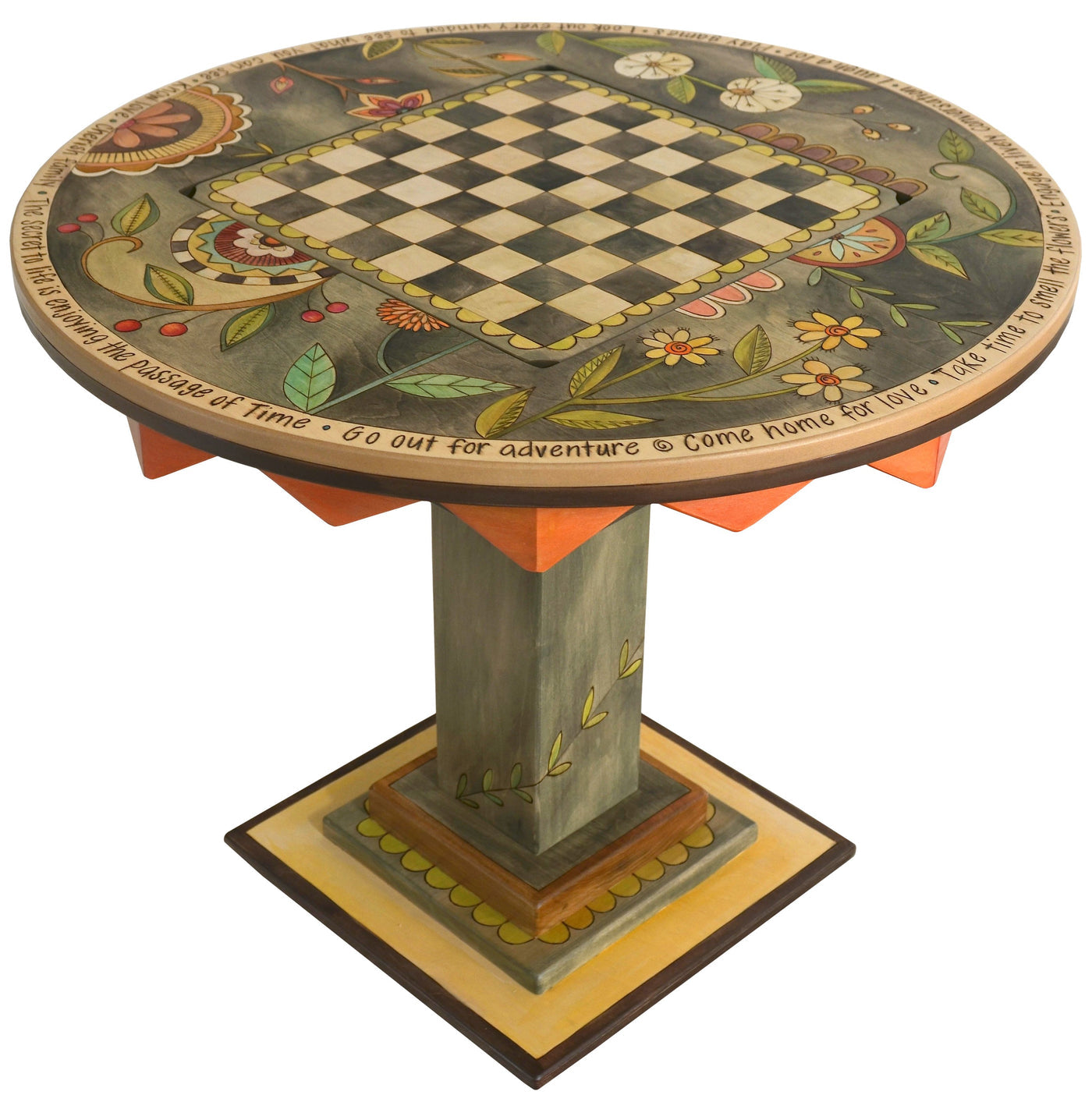 Flip-top Game Table-Floral