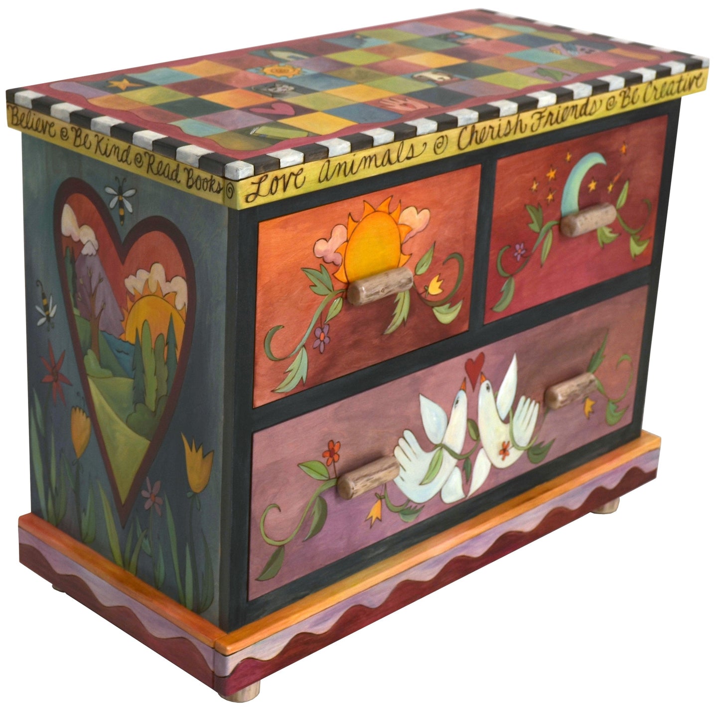 Small Dresser-Checkerboard Top
