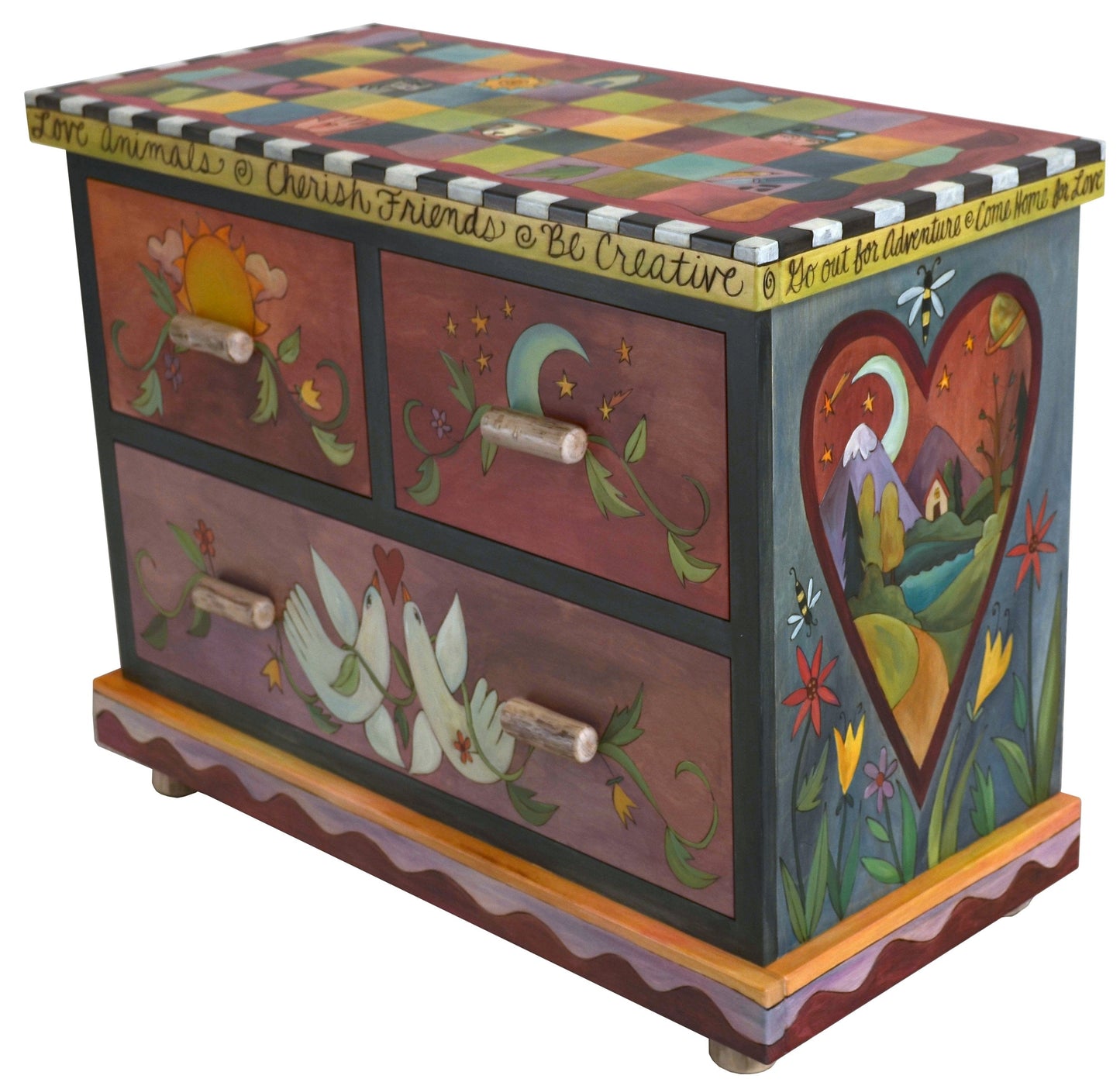 Small Dresser-Checkerboard Top