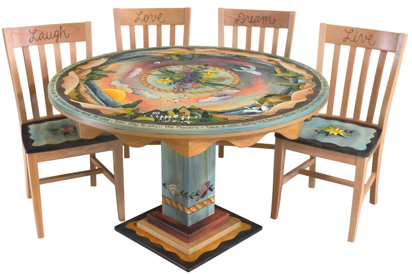 Dining Table-48" Round-Coastal Landscape