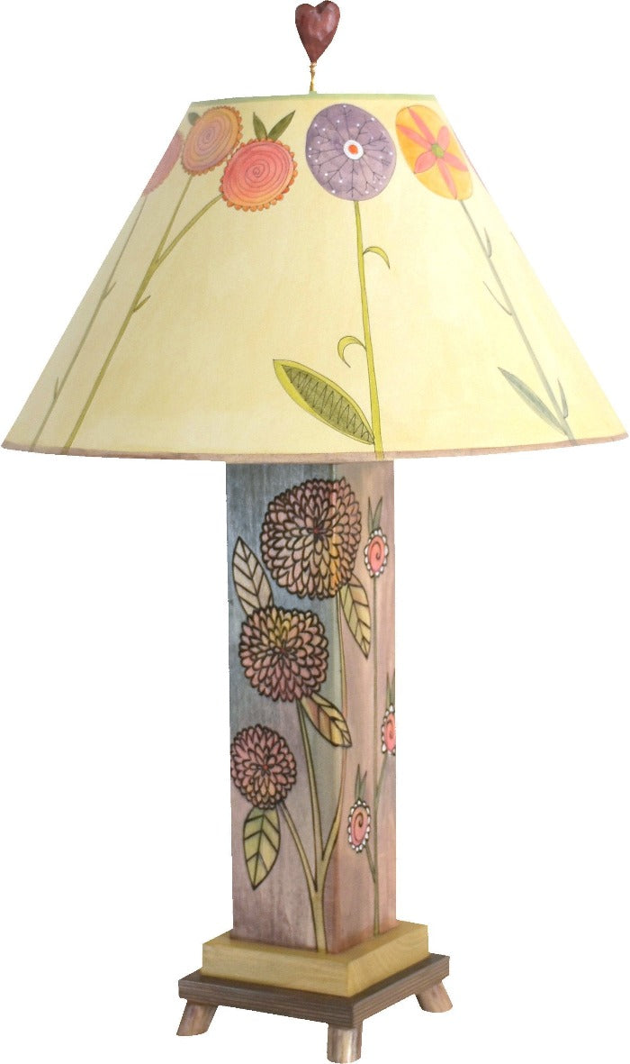 Box Table Lamp-Elegant Floral