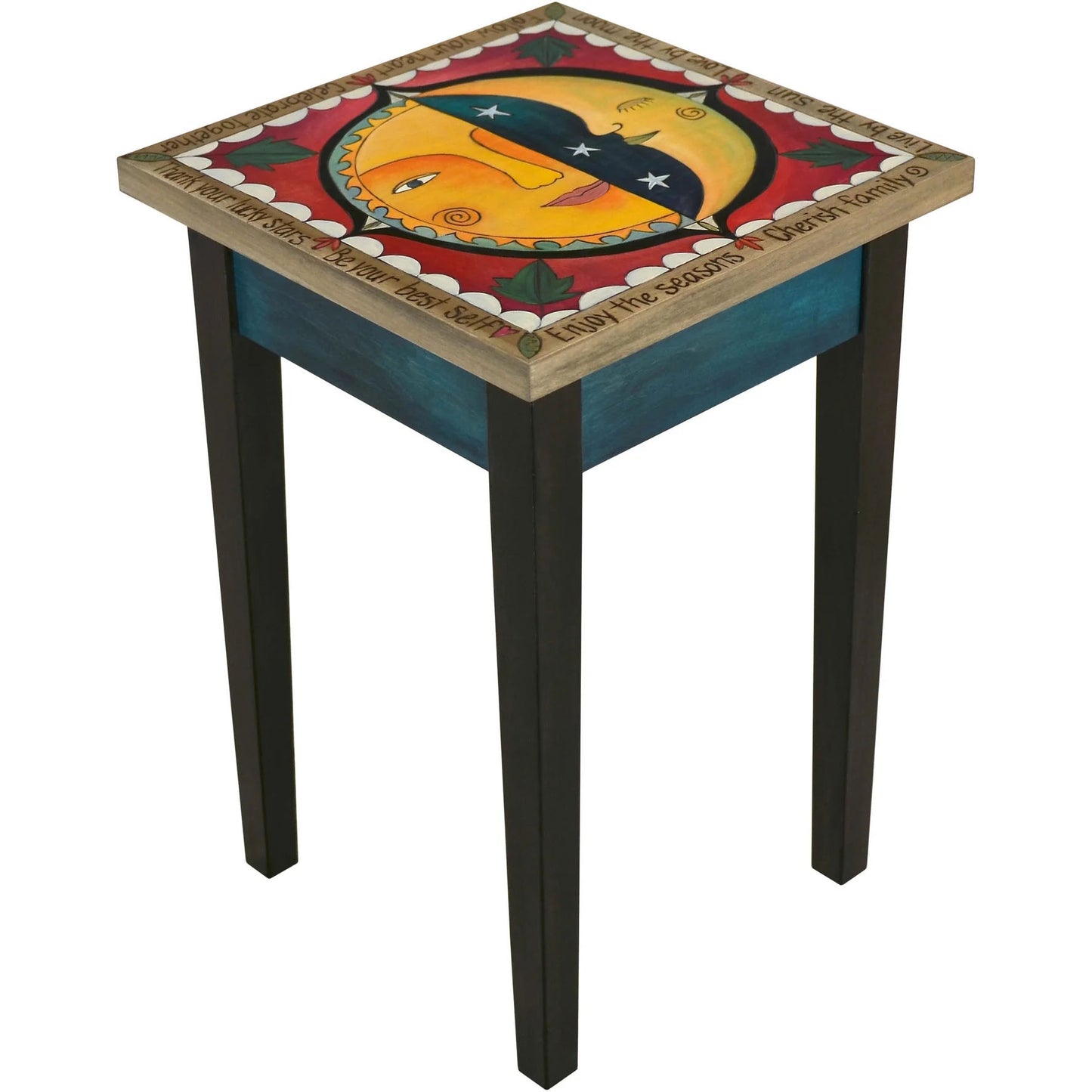 Square End Table-Sun & Moon
