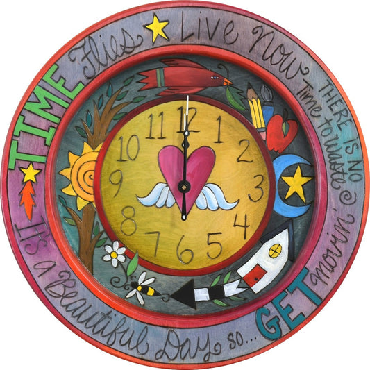 Round Wall Clock 14"-Time Flies