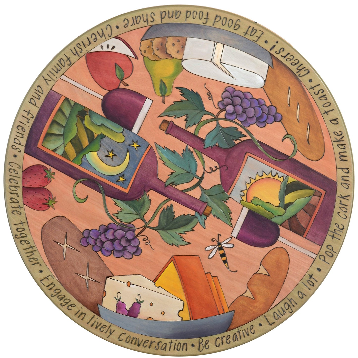 Lazy Susan 24"-Wine & Cheese