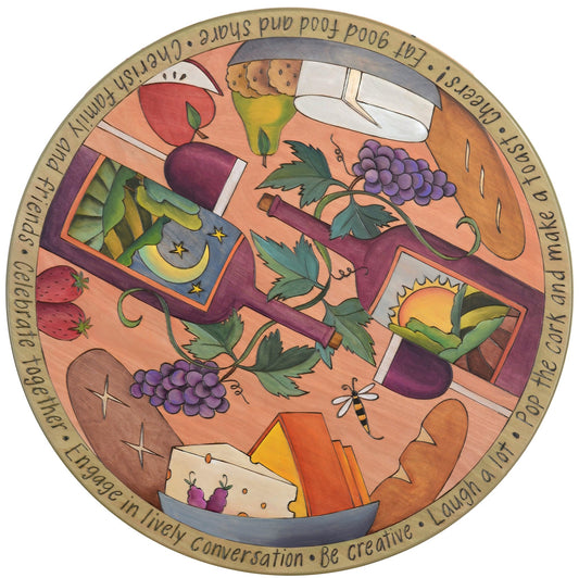 Lazy Susan 24"-Wine & Cheese