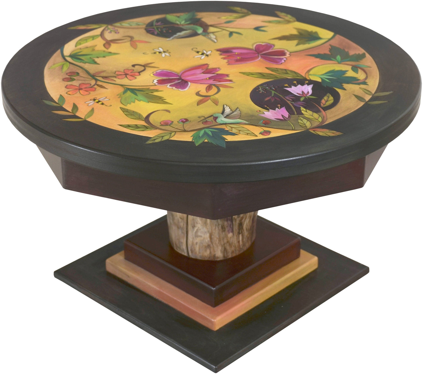 Round Coffee Table 30"-Lush Floral