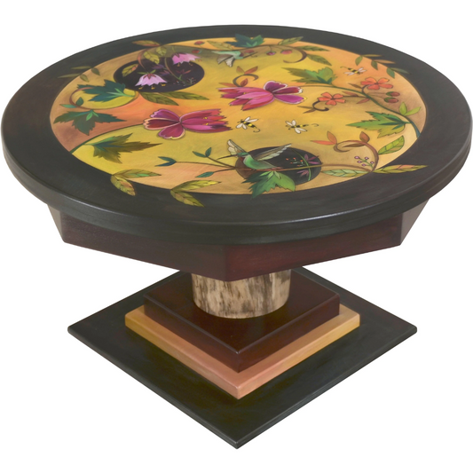 Round Coffee Table 30"-Lush Floral