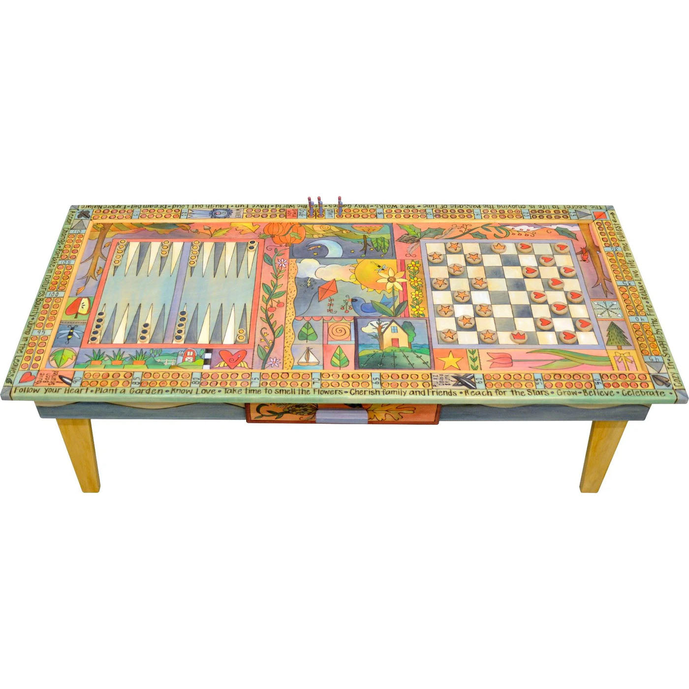 Game Coffee Table-Four Seasons Crazy Quilt