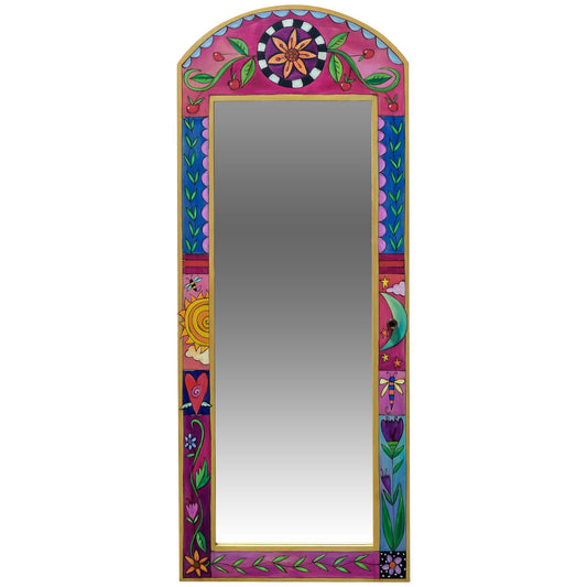 Jewelry Cabinet & Mirror-Floral