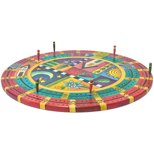 Cribbage Lazy Susan 20"-Colorful Icons
