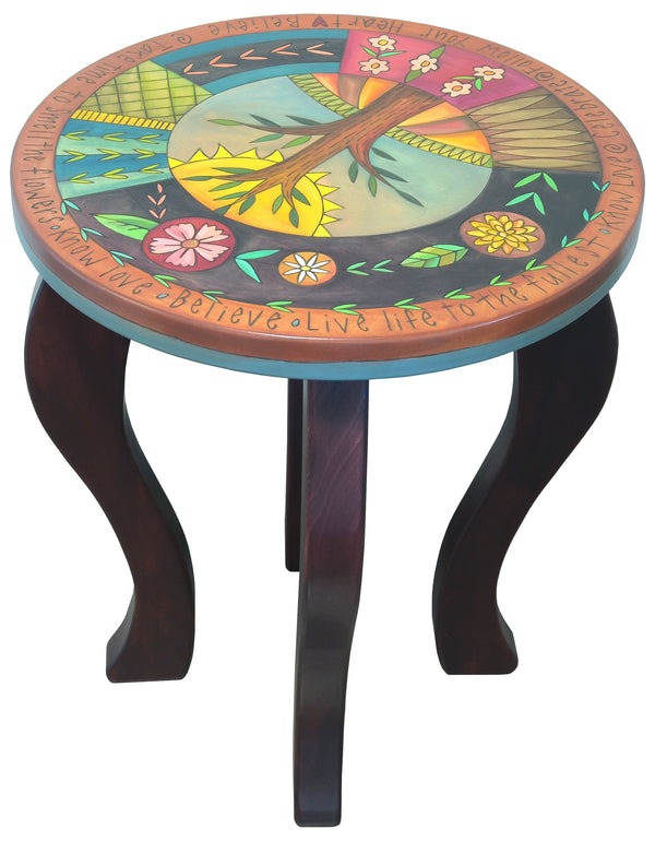 Round End Table-Tree of Life