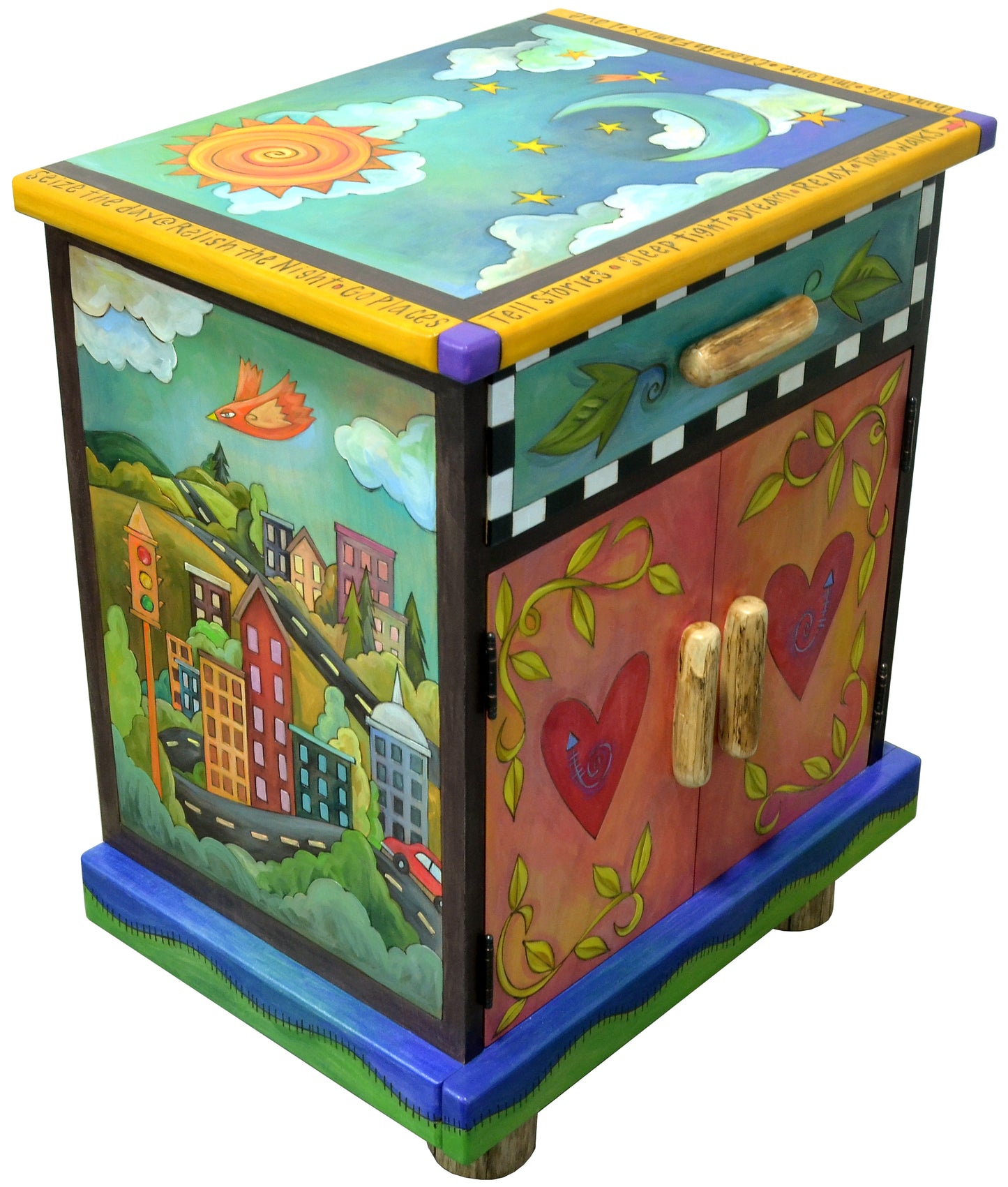 Nightstand Cabinet-Beach & City