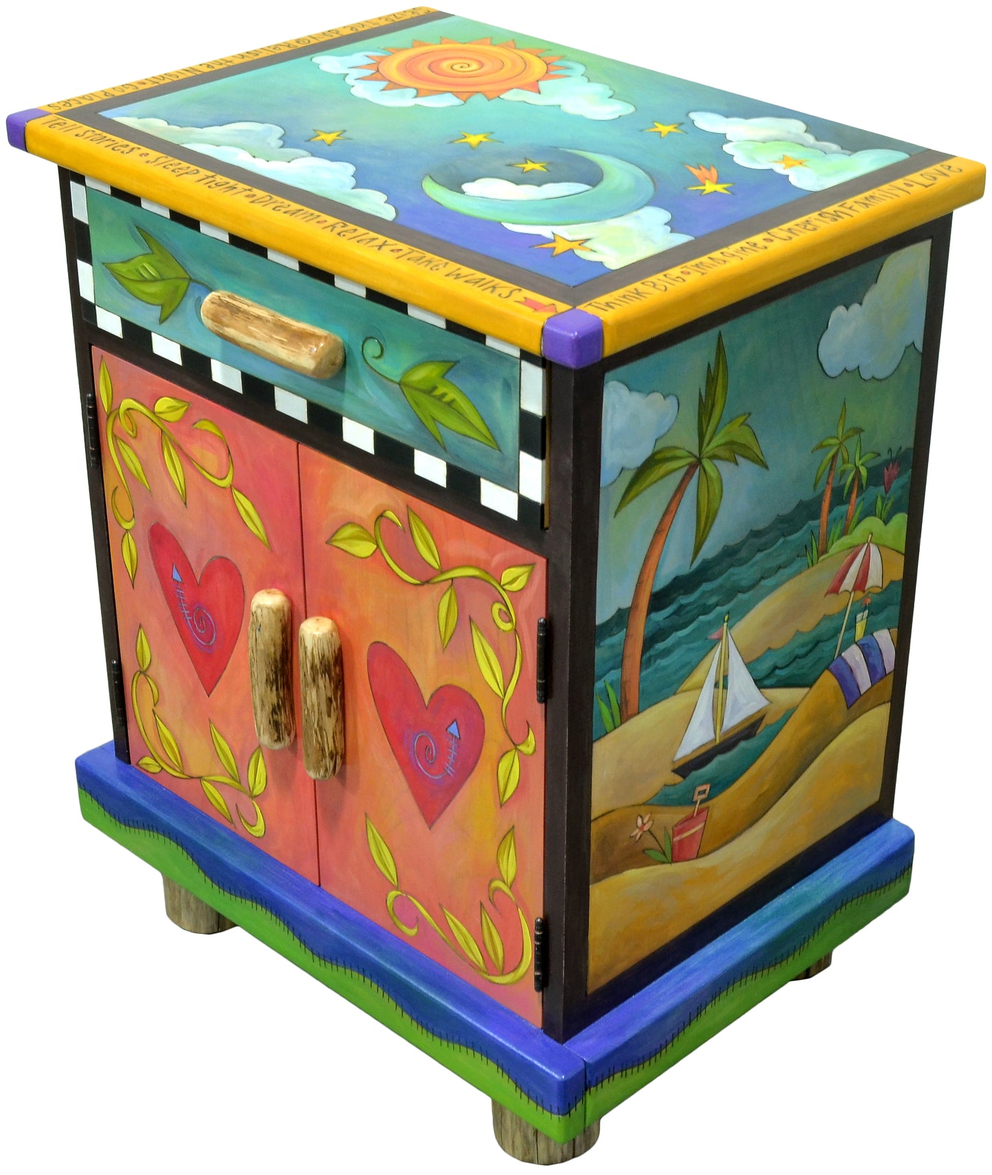 Nightstand Cabinet-Beach & City