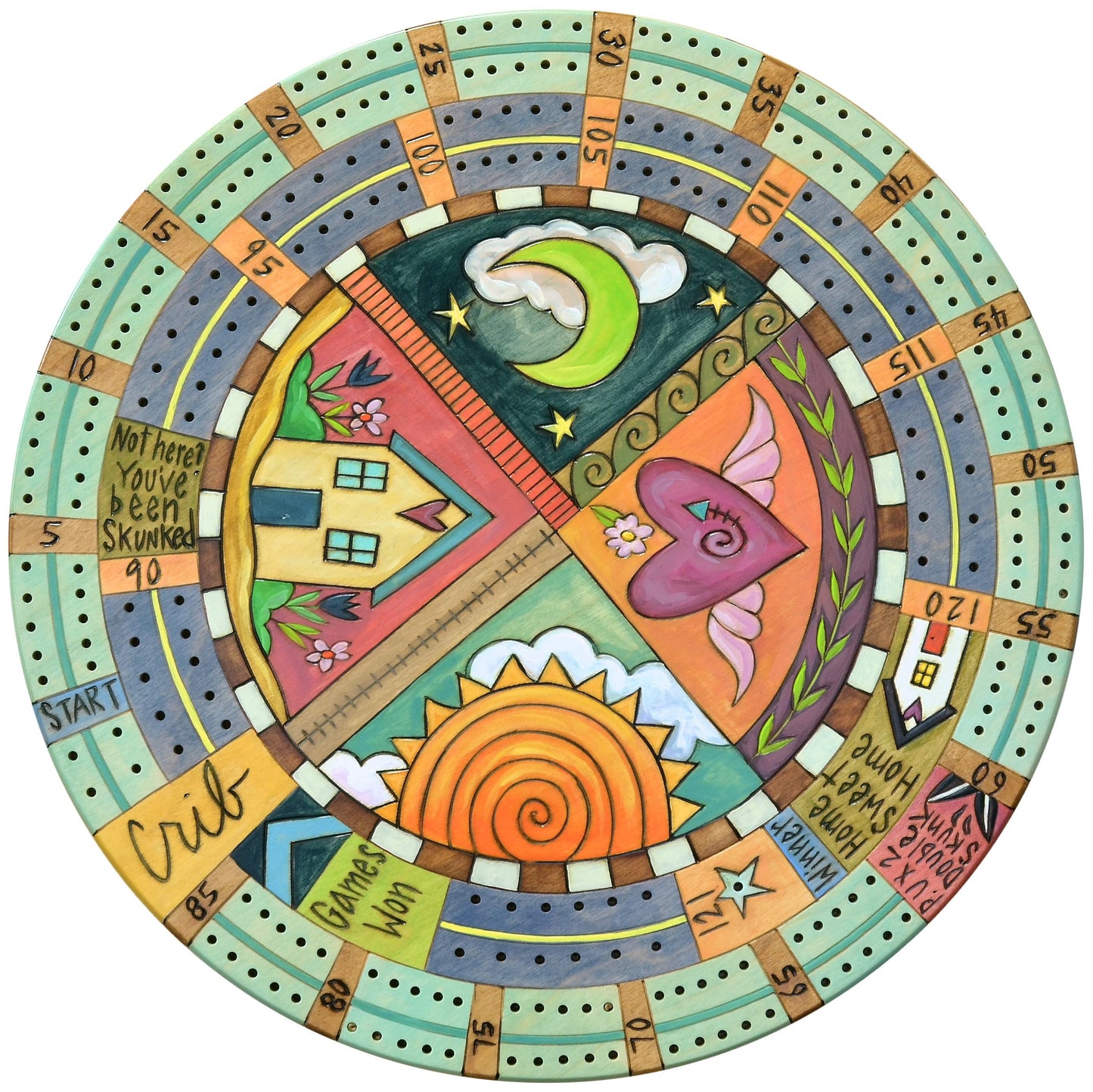 Cribbage Lazy Susan 20"-Home Sweet Home