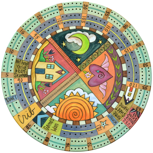 Cribbage Lazy Susan 20"-Home Sweet Home