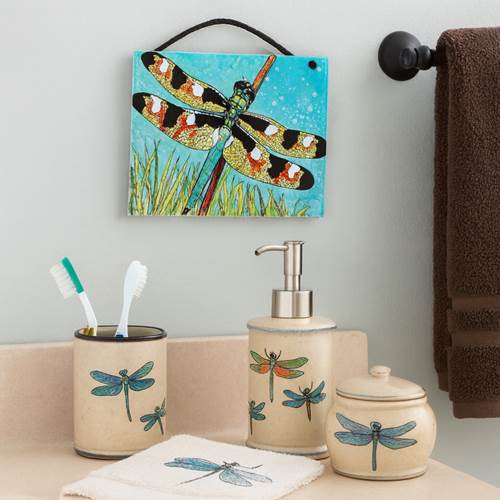 Mosaic Winged Dragonfly Tile
