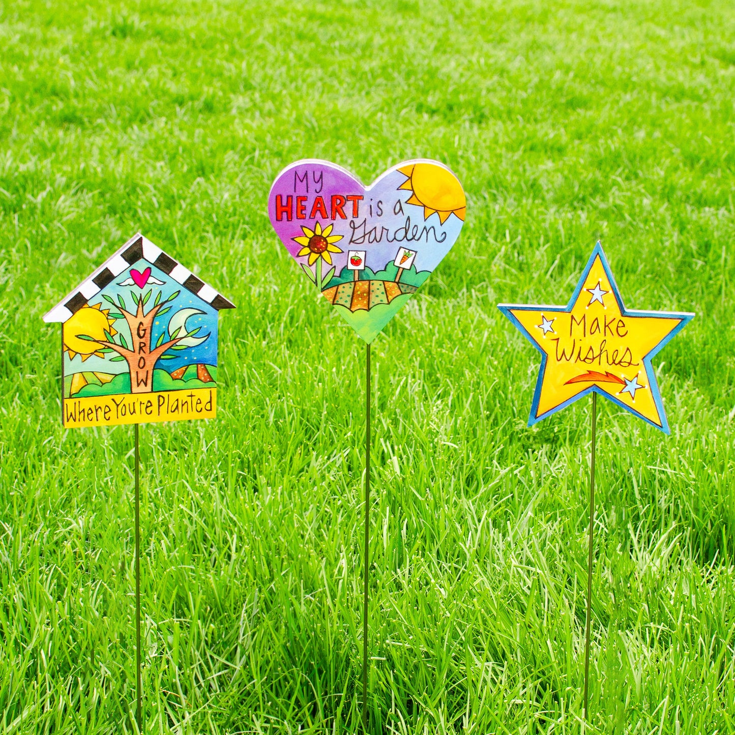 Grow Garden Stakes-Set of 3