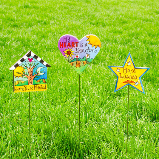 Grow Garden Stakes-Set of 3