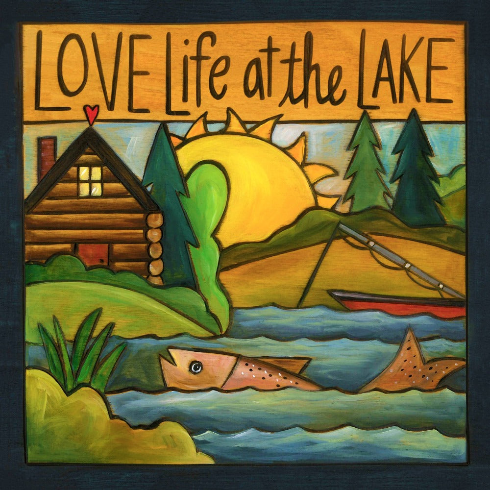 Gone Fishin' Plaque-6"